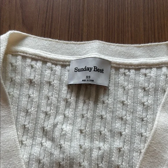 Sunday Best Keaton Cardigan Cable Knit Fitted - Picture 9 of 9